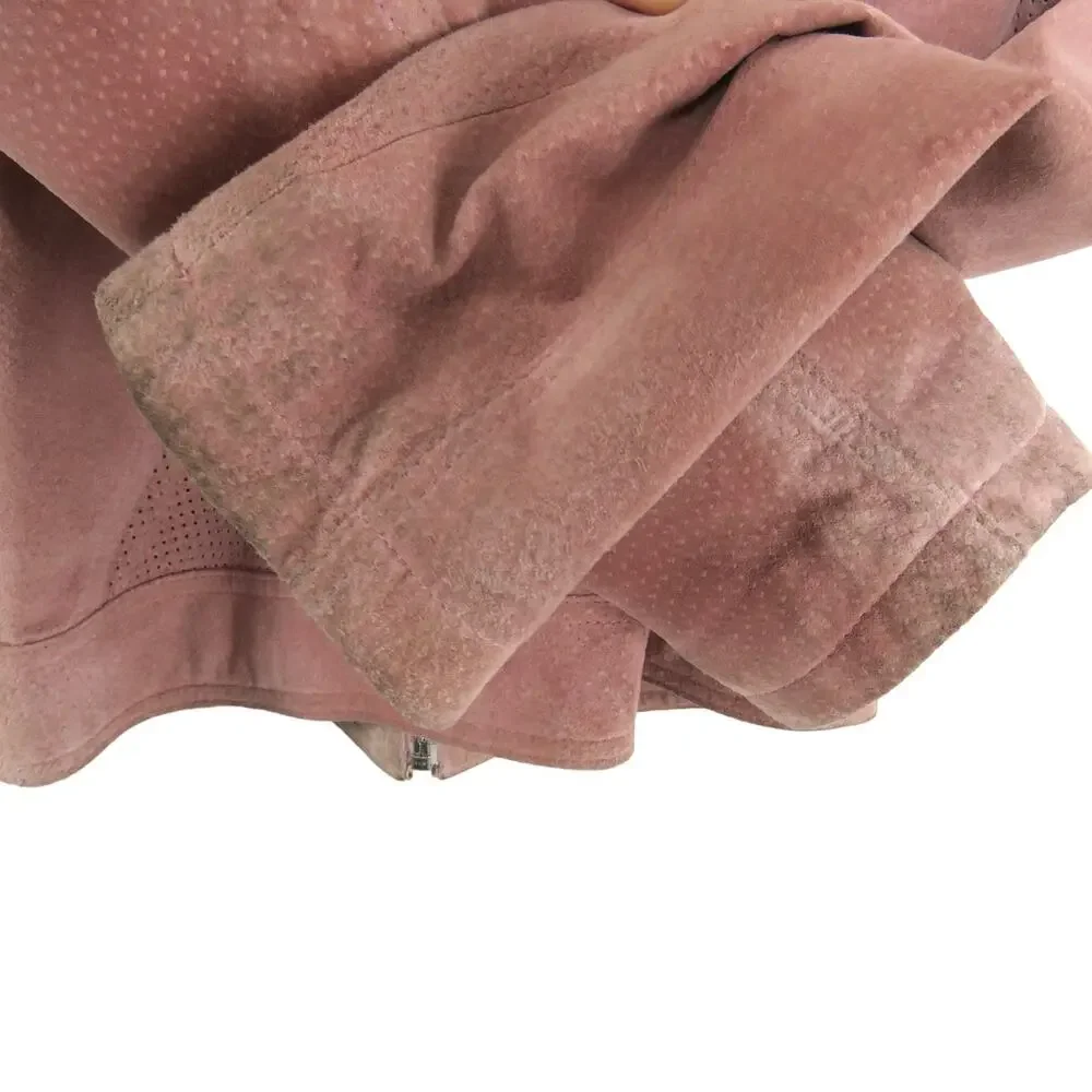Vintage Wilson's Leather Pink Leather Jacket Pink Suede Small Glam